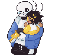 Goki chatters to Sans